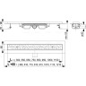 Водоотводящий желоб ALCAPLAST APZ111-750 АНТИВАНДАЛ с решеткой, низкий